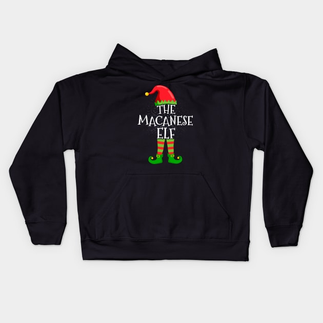 Macanese Elf Family Matching Christmas Group Funny Gift Kids Hoodie by silvercoin